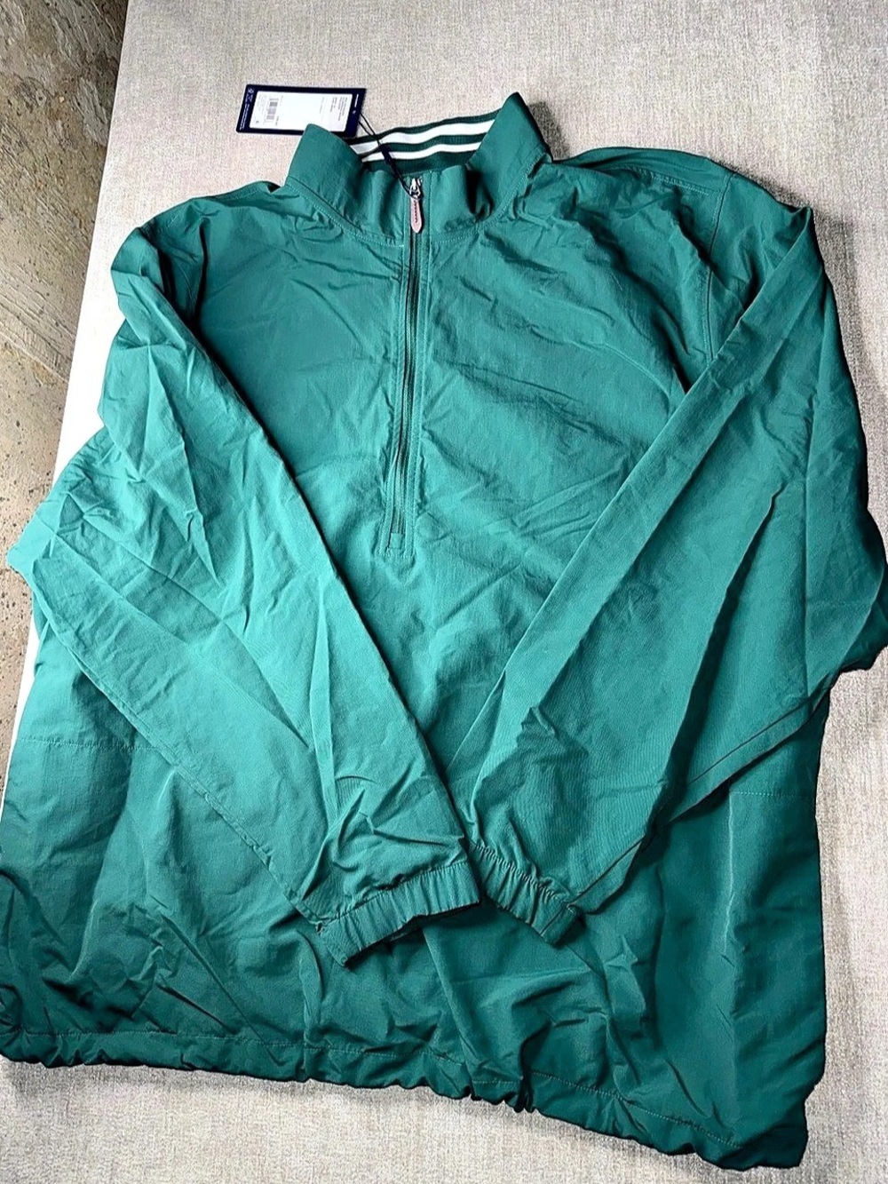 Walter Hagen Clubhouse Woven Pullover Striped Pullover in Green & White XL NWT